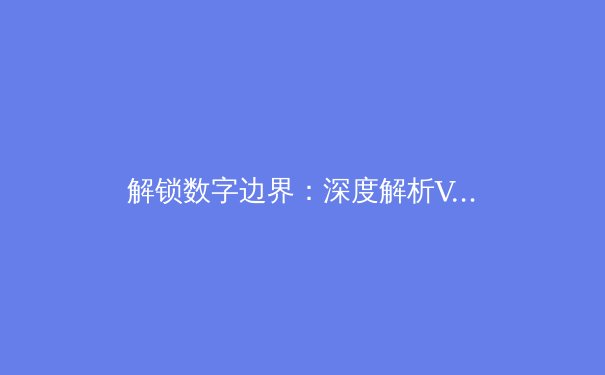 解锁数字边界：深度解析VPN技术演进与未来网络安全格局 - 4