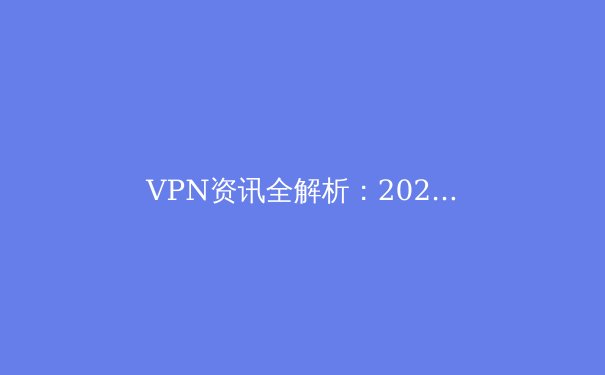 VPN资讯全解析：2024年网络安全与跨境连接新趋势 - 4