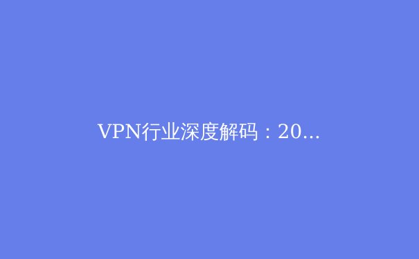 VPN行业深度解码：2024全球隐私保护趋势与网络自由新定义 - 3