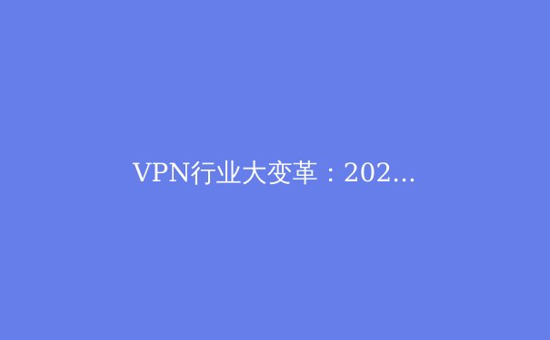 VPN行业大变革：2024年隐私保护与网络自由新趋势 - 2