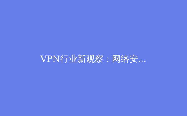 VPN行业新观察：网络安全、技术创新与未来趋势 - 4