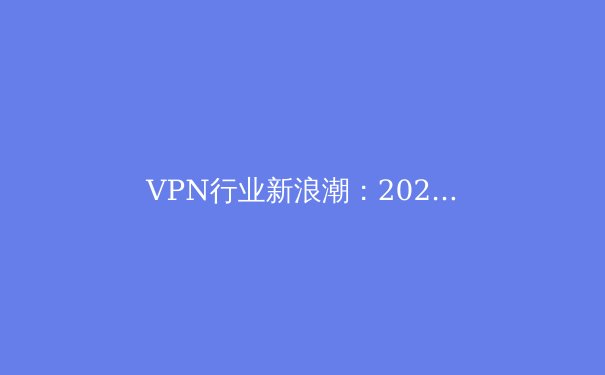 VPN行业新浪潮：2024年安全连接、隐私保护与解锁数字边界的深度解析 - 3