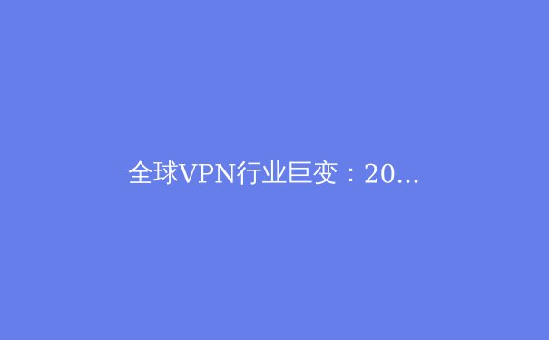 全球VPN行业巨变：2024年数字安全与网络自由的前沿洞察 - 2