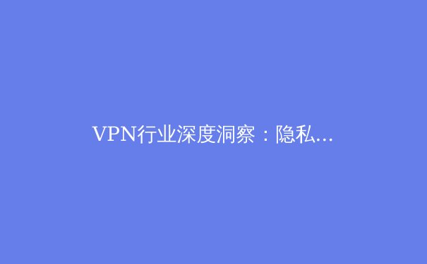 VPN行业深度洞察：隐私保护、法规演变与未来技术趋势 - 3