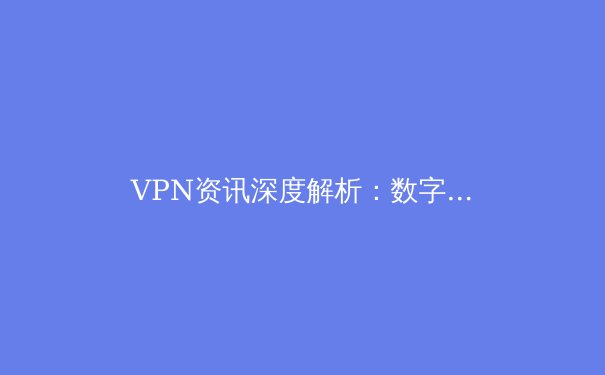 VPN资讯深度解析：数字时代的安全罗盘与效率引擎 - 2