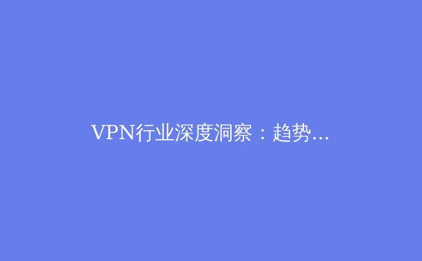 VPN行业深度洞察：趋势、技术与安全选择全解析 - 2